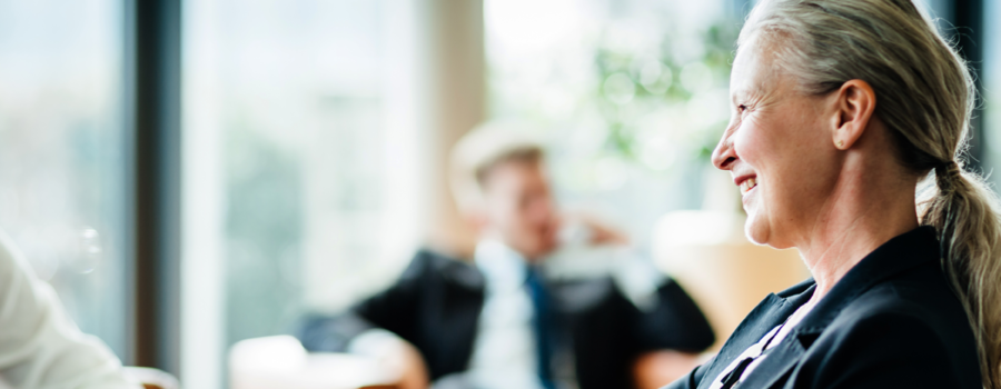 Businesswoman listening during a meeting